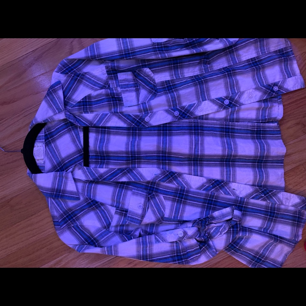 Blue and white flannel from Tjmaxx!